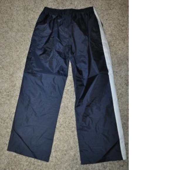 Mens Track Pants Large Climate Concepts Blue & White Mesh Lined Inner Tie Pkts - Picture 2 of 5